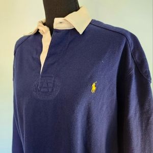 Polo Ralph Lauren mens classic fit rugby jersey in navy size medium